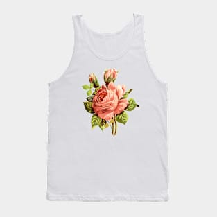 Vintage Rose Flower Tank Top